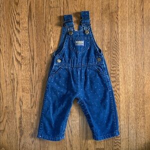 Vintage Oshkosh B'gosh Overalls 18M Floral Denim